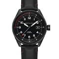 Hamilton Hamilton Khaki Aviation Takeoff Air Zermatt Auto H76695733  H76695733 механические мужские часы  черный циферблат, браслет кожаный — вид спереди