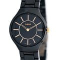 Rado Rado True Thinline Diamonds R27742702 кварцевые женские часы часы крупный план черный циферблата