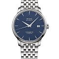 Mido Mido Baroncelli Chronometer Silicon Gent M027.408.11.041.00  M0274081104100 механические мужские часы синий циферблат, браслет нержавеющая сталь — вид спереди