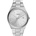 Fossil Fossil Scarlette ES5300  ES5300 кварцевые женские часы серебристый циферблат, браслет нержавеющая сталь — вид спереди