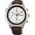 Orient Orient TD0900AW (FTD0900AW)  FTD0900AW кварцевые мужские часы  белый циферблат, браслет 18-каратное желтое золото — вид спереди