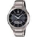 Casio CASIO WAVE CEPTOR LCW-M500TD-1A  LCW-M500TD-1A кварцевые мужские часы черный циферблат, браслет титановый — вид спереди