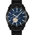 Jacques Lemans Jacques Lemans Derby 1-2201G  1-2201G механические мужские часы  синий циферблат, браслет нержавеющая сталь с pvd-покрытием — вид спереди