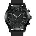 Guess GUESS W1055G1  W1055G1 кварцевые мужские часы черный циферблат, браслет силикон — вид спереди