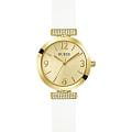 Guess Guess Dress Array GW0912L2  GW0912L2 кварцевые женские часы золотой циферблат, браслет силикон — вид спереди