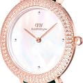 Daniel Wellington Daniel Wellington Crystalline Bezel Green Croc Rose Gold DW00100826 , наручные женские часы фото под углом
