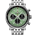 Breitling Breitling Navitimer B01 Chronograph 43 AB0138241L1A1  AB0138241L1A1 механические мужские часы зеленый циферблат, браслет нержавеющая сталь — вид спереди