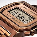 Casio Casio Collection A1000RG-5EF кварцевые мужские часы часы крупный план коричневый циферблата