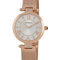 Romanson Romanson RM7A16QLR(WH)  RM7A16QLR(WH) кварцевые женские часы белый циферблат, браслет сталь c pvd покрытием — вид спереди
