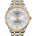 Tissot Tissot Chemin des Tourelles COSC T099.408.22.038.00 Chemin des Tourelles T0994082203800 механические мужские часы белый циферблат, браслет сталь c pvd покрытием — вид спереди
