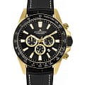 Jacques Lemans Jacques Lemans Sport 1-2140D  1-2140D кварцевые мужские часы черный циферблат, браслет кожаный — вид спереди