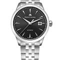 Maurice Lacroix Maurice Lacroix 1975 756008-SS002-330-1  756008-SS002-330-1 механические мужские часы черный циферблат, браслет нержавеющая сталь — вид спереди