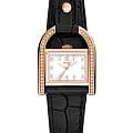 Fossil Fossil Harwell ES5263  ES5263 кварцевые женские часы серебристый циферблат, браслет кожаный — вид спереди