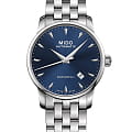 Mido Mido Baroncelli Gent M8600.4.15.1  M86004151 механические мужские часы синий циферблат, браслет нержавеющая сталь — вид спереди