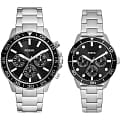 Fossil Fossil Bannon BQ2753SET  BQ2753SET кварцевые  черный циферблат, браслет нержавеющая сталь — вид спереди