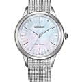 Citizen Citizen Citizen L EM1150-86D  EM1150-86D кварцевые женские часы перламутровый циферблат, браслет нержавеющая сталь — вид спереди