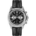 Jacques Lemans Jacques Lemans 1-1830A  1-1830A кварцевые мужские часы черный циферблат, браслет кожаный — вид спереди