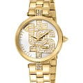 Just Cavalli Just Cavalli JC1L241M0055  JC1L241M0055 кварцевые женские часы  белый циферблат, браслет сталь c pvd покрытием — вид спереди