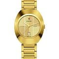 Rado Rado DiaStar Original R12171253  R12171253 механические женские часы желтый циферблат, браслет нержавеющая сталь с pvd-покрытием — вид спереди