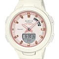 Casio Casio Baby-G BSA-B100CS-7A  BSA-B100CS-7A кварцевые женские часы розовый циферблат, браслет пластик — вид спереди