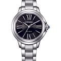 Citizen Citizen Citizen L EM1160-58E  EM1160-58E кварцевые женские часы черный циферблат, браслет нержавеющая сталь — вид спереди