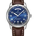 Breitling Breitling Aviator 8 Automatic Day & Date 41 A45330101C1X2  A45330101C1X2 механические мужские часы синий циферблат, браслет кожаный — вид спереди