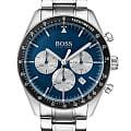 Hugo Boss Hugo Boss Trophy HB1513630  HB1513630 кварцевые мужские часы синий циферблат, браслет нержавеющая сталь — вид спереди