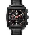 TAG Heuer TAG Heuer Monaco CBL2180.FC6497  CBL2180.FC6497 механические мужские часы черный циферблат, браслет кожаный — вид спереди