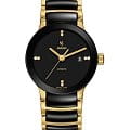 Rado Rado Centrix R30034712 Automatic R30034712 механические женские часы черный циферблат, браслет сталь + pvd + керамика — вид спереди