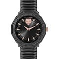 Plein Sport Plein Sport Dynasty PSOBA0823  PSOBA0823 кварцевые женские часы  черный циферблат, браслет сталь с ip покрытием — вид спереди