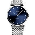 Longines Longines La Grande Classique L4.908.4.97.6  L49084976 кварцевые женские часы синий циферблат, браслет нержавеющая сталь — вид спереди