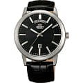 Orient Orient EV0U003B (FEV0U003B)  EV0U003B механические мужские часы  черный циферблат, браслет кожа + текстиль — вид спереди