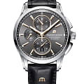 Maurice Lacroix Maurice Lacroix Pontos Chronograph PT6388-SS001-331-1  PT6388-SS001-331-1 механические мужские часы серый циферблат, браслет кожаный — вид спереди
