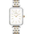 Daniel Wellington Daniel Wellington Quadro DW00100671  DW00100671 кварцевые женские часы белый циферблат, браслет нержавеющая сталь с pvd-покрытием — вид спереди