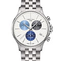 Certina Certina DS-8 Chrono C045.417.44.011.00 DS 8 C0454174401100 кварцевые мужские часы  белый циферблат, браслет титановый — вид спереди