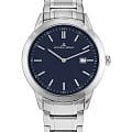 Jacques Lemans Jacques Lemans Classic 1-2096C  1-2096C кварцевые мужские часы синий циферблат, браслет нержавеющая сталь — вид спереди