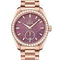Omega Omega Seamaster Aqua Terra 220.55.38.20.99.001 Aqua Terra 22055382099001 механические женские часы красный циферблат, браслет 18-каратное красное золото — вид спереди