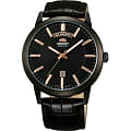 Orient Orient EV0U001B (FEV0U001B)  FEV0U001B механические мужские часы  черный циферблат, браслет кожаный — вид спереди