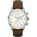 Fossil Fossil Bannon  FS4872  FS4872  мужские часы белый циферблат, браслет кожаный — вид спереди