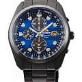 Orient Orient Chronograph WV0081TY  WV0081TY кварцевые мужские часы синий циферблат, браслет нержавеющая сталь с pvd-покрытием — вид спереди