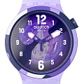 Swatch Swatch Big Bold Biosourced Standard SB05V101  SB05V101 кварцевые мужские часы фиолетовый циферблат, браслет биоматериал — вид спереди