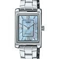 Casio Casio Collection LTP-1234DS-2A  LTP-1234DS-2A кварцевые женские часы бирюзовый циферблат, браслет нержавеющая сталь — вид спереди
