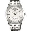 Orient Orient EV0S003W (FEV0S003W)  FEV0S003W механические мужские часы белый циферблат, браслет  — вид спереди