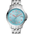 Fossil Fossil FB-01  ES4742  ES4742 кварцевые женские часы голубой циферблат, браслет нержавеющая сталь — вид спереди