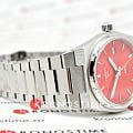 Tissot Tissot PRX 35 mm T137.210.11.421.00 кварцевые женские часы часы крупный план красный циферблата