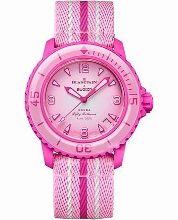 Swatch x Blancpain Pink Ocean SO35P400