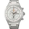 Orient Orient TD0T006W (FTD0T006W)  FTD0T006W кварцевые мужские часы  белый циферблат, браслет нержавеющая сталь — вид спереди