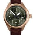 Aviator Aviator Airacobra 43 Type B V.1.38.2.324.4  V.1.38.2.324.4 кварцевые мужские часы  зеленый циферблат, браслет кожаный — вид спереди