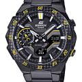Casio Casio Edifice ECB-2200RC-1A9 ECB ECB-2200RC-1A9 кварцевые мужские часы черный циферблат, браслет нержавеющая сталь с ip-покрытием — вид спереди