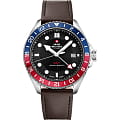Swiss Military by Chrono Swiss Military by Chrono Quartz GMT SM34095.04  SM34095.04 кварцевые мужские часы черный циферблат, браслет кожаный — вид спереди